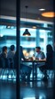 © Todd's Studio - An office meeting room with businesspeople in blurred style background