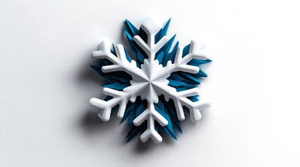 Wall Mural - Elegant 3D Paper Snowflake Design: Winter Wonderland