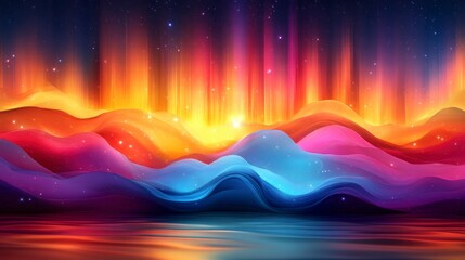 Wall Mural - colorful cosmic nebula swirling with vibrant galaxy clouds glowing stars and stardust supernova expl