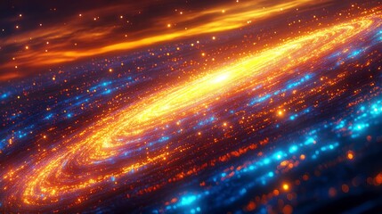 Wall Mural - radiant galaxy cloud nebula with shimmering stars and vibrant colors capturing the essence of cosmic