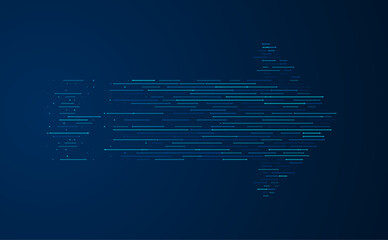 Wall Mural - abstract arrow direction. technology background