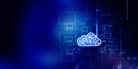 Poster - 2d illustration abstract cloud background
