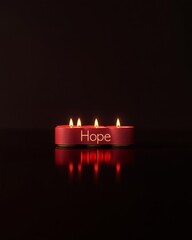 Poster - Hope in Candlelight Worldwide Candle Lighting Day, Christmas, Hanukkah Reflection