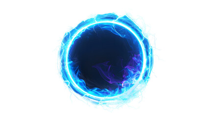 Poster - glowing electric blue hologram isolated on a transparent background