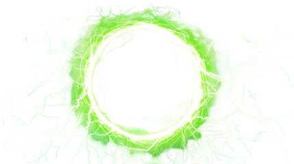 Poster - glowing red abstract ring electric particle glow light effect hologram circle, isolated on a transparent background