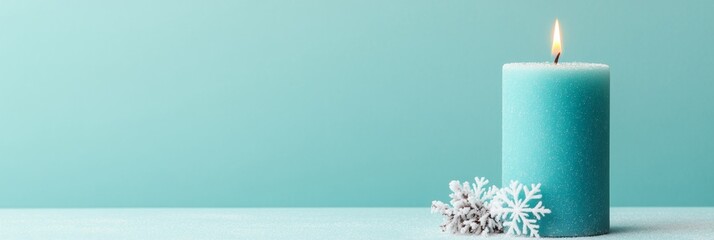 Poster - Winter Candle Magic Snowflake Decor for Candle Day, Christmas, and New Years Eve Celebrations