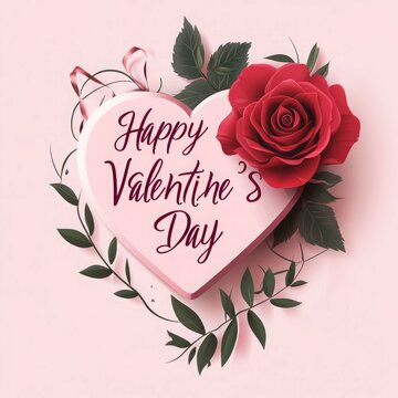 Happy Valentines Day Celebrating Love and Romance with Passionate Red Roses