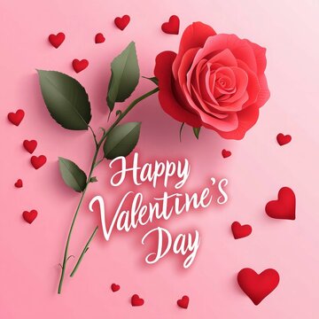 Happy Valentines Day Celebrating Love and Romance with Passionate Red Roses