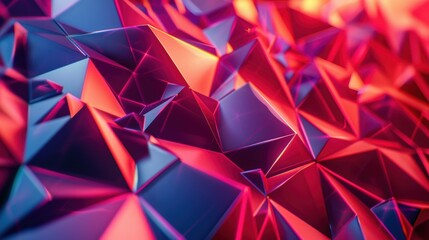 Fototapete - Abstract geometric design with vibrant colors and sharp angles.
