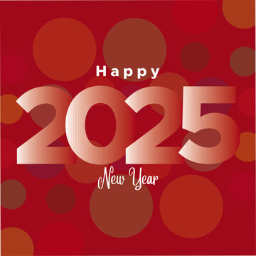 2025 Happy New Year design vector.  trendy new year 2025 design template. logo sign art design. 
