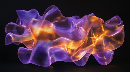Poster - Abstract 3D Artwork with Striking Visuals and Fluid Patterns in Vibrant Colors
