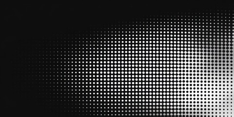 Wall Mural - Black and white dotted halftone background. Comic book pop art style