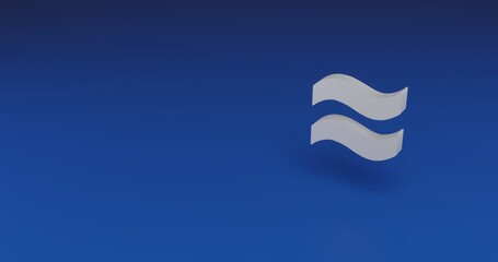 Poster - Isolated realistic white approximately equal symbol with shadow. Located on the right side of the scene. 3d illustration on transparent background