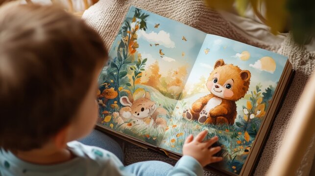 A personalized storybook featuring the babys name and illustrations of their adventures.