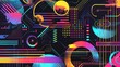 © Amien19 - Abstract Geometric Design with Neon Colors