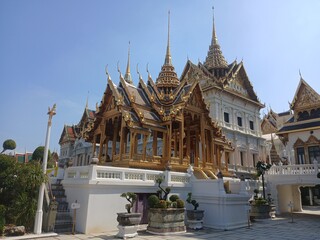 the building architecture art in the Grand Palace, Bangkok, Thailand