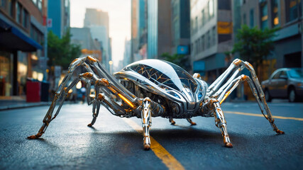 Poster - A futuristic spider shaped avanced intelligent vehicle