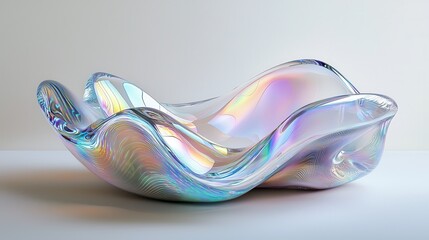 Poster - Dynamic Curved Surfaces with Crystal Clear Finish Enhancing Modern Interior Design Aesthetics