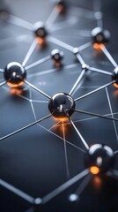 Poster - a conceptual image of a crystal network glowing with energy, symbolizing technological advancements 