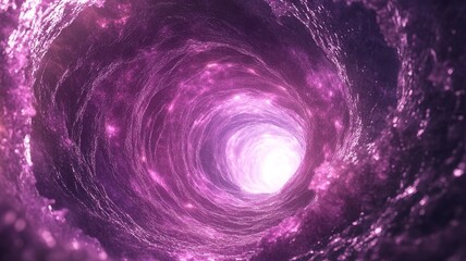 Poster - Digital abstract light tunnel.