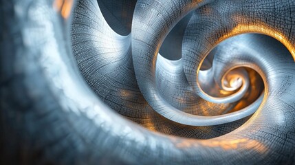 Poster - Intricate spiral shapes create mesmerizing visual patterns with dynamic textures and vivid light