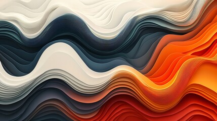 Poster - Abstract cartoon shapes with flowing lines create a dynamic visual experience in various colors