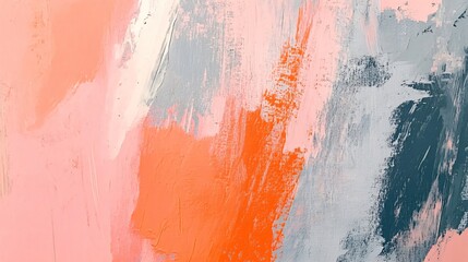 Poster - Bold abstract composition featuring dynamic strokes of color and expression