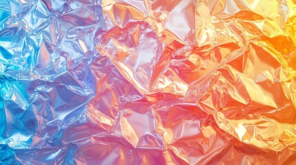 Poster - Holographic rainbow foil texture showcasing vibrant colors in a unique pattern