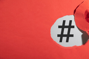 Wall Mural - hashtag symbol. social media. internet. technology