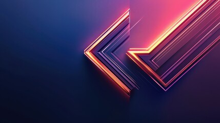 Poster - Abstract Neon Lines with Multicolor Glow on Dark Background for Modern Design Projects