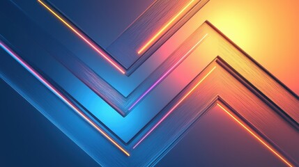Poster - Abstract Design with Colorful Light Lines Creating Modern Geometric Shapes and Textures