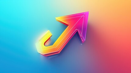 Poster - Colorful Abstract Arrow Design with Gradient Background for Creative Visuals and Marketing Use