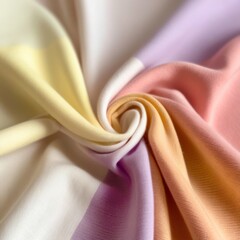 Poster - Colorful piece of fabric with a yellow stripe