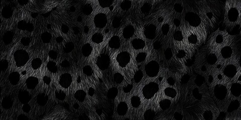 Poster - Black and white photo of a patterned fabric with many small dots