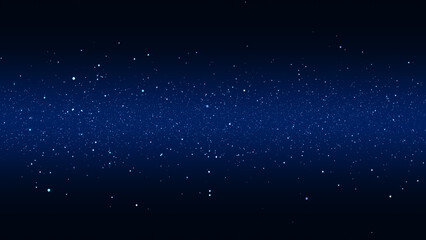 Wall Mural - abstract space blue dust and particles background, science and christmas and holiday social media design element	