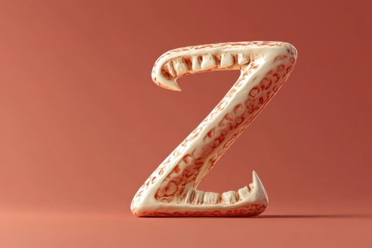 The letter Z is made out of a bone