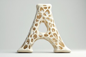 Fototapete - A bone is used to spell the letter A