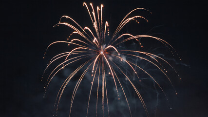 Wall Mural - photo of a vibrant firework in the dark sky 