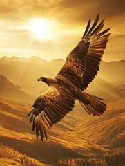 Wall Mural - mountain bird flight