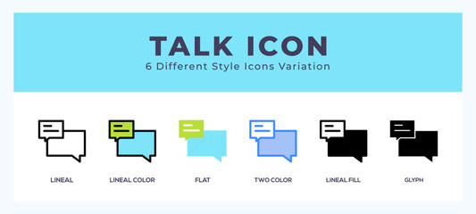 Aufkleber - Talk icons set. Different style of icons simple vector illustration.