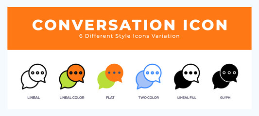 Aufkleber - Conversation icon symbol. isolated. vector illustration with different styles