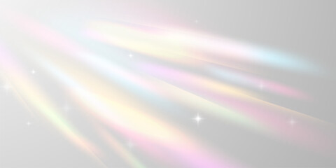 Wall Mural - light effect and zigzag ribbon falling from above on a beam of light, tinsel vector