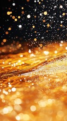 Poster -   A surfboard in water with numerous bubbles