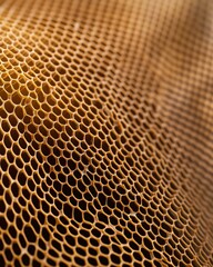 Organic Honeycomb Pattern: Abstract Golden Texture