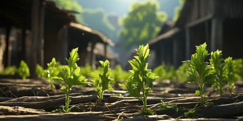 Wall Mural - grass in a garden