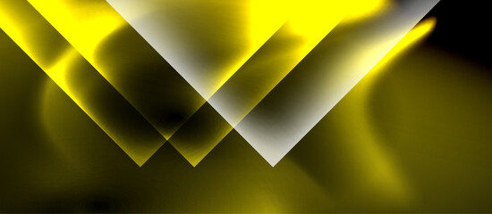 Aufkleber - Dark neon colors with glass square shapes