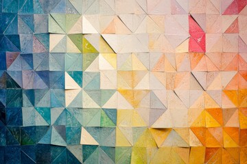 Aufkleber - An artistic display of vibrant gradient colors forming geometric patterns, evoking energy and creativity, ideal for inspiring modern and abstract design.