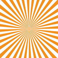 Aufkleber - Orange background with white sun ray. Pattern of starburst. Abstract texture with flash. sunbeams
