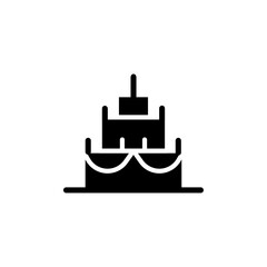 Aufkleber - Birthday cake icon web design in vector