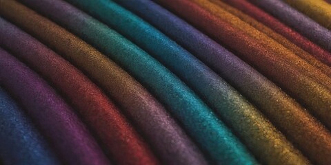 Aufkleber - A row of colorful fabric with a rainbow pattern